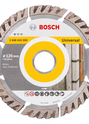 Bosch Standard for Disco de corte diamantado universal 125 x 22,23 mm (2608615059) para hormigón, acero-hormigón, horneado, cal y arenisca