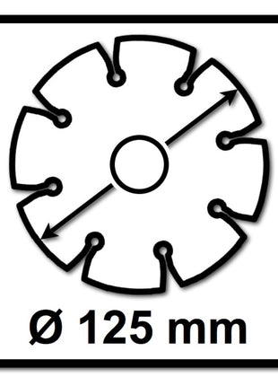 Bosch Standard for Universal diamond cutting disc 125 x 22.23 mm ( 2608615059 ) for concrete, steel-concrete, brick, lime and sandstone