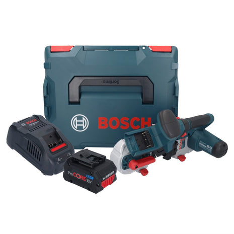 Bosch GCB 18V-63 Professional Akku Bandsäge 18 V 63,5 mm + 1x ProCORE Akku 8,0 Ah + Ladegerät + L-Boxx