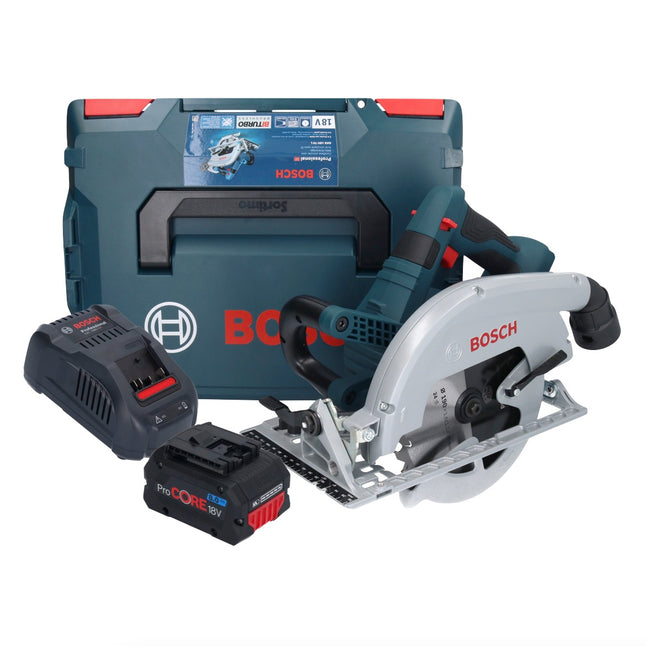 Sierra circular con acumulador Bosch GKS 18V-70 L 18 V sin escobillas 190 mm BITURBO + 1x batería ProCORE 8,0 Ah + cargador + L-Boxx