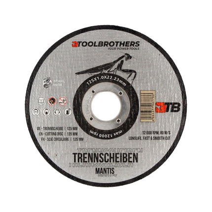 Bosch GWS 18V-10 SC Akku Winkelschleifer 18 V 125 mm ( 06019G340B ) Brushless + L-Boxx + Toolbrothers MANTIS Trennscheiben- Set - ohne Akku, ohne Ladegerät - Toolbrothers