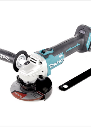 Makita DGA 506 Z cordless angle grinder 18 V 125 mm brushless solo + Toolbrothers MANTIS cutting disc set - without battery, without charger