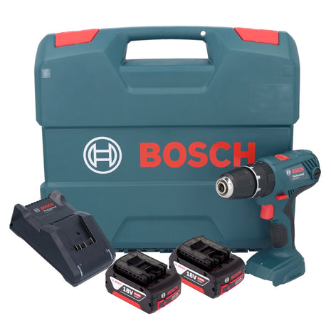 Bosch GSB 18V-21 Akku Schlagbohrschrauber 18 V 55 Nm + 2x Akku 4,0 Ah + Ladegerät + L-Case