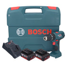 Perceuse à percussion sans fil Bosch GSB 18V-21 18 V 55 Nm + 2x batteries 5,0 Ah + chargeur + mallette en L