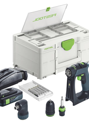 Festool CXS 18-Basic-Set Akku Bohrschrauber 18 V 40 Nm Brushless + 1x Akku 3,0 Ah + Ladegerät + Systainer - Toolbrothers