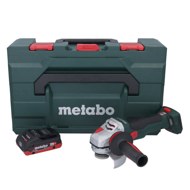 Metabo WB 18 LTX BL 15-125 Quick amoladora angular sin cable 18 V 125 mm sin escobillas + 1x batería recargable 4,0 Ah + metaBOX - sin cargador