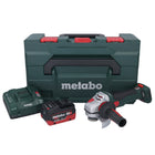 Metabo WB 18 LTX BL 15-125 Quick Meuleuse d'angle sans fil 18 V 125 mm Brushless + 1x batterie 8,0 Ah + chargeur + metaBOX