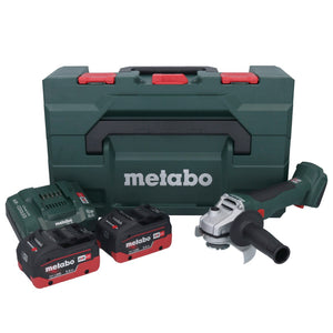 Metabo W 18 L BL 9-125 Akku Winkelschleifer 18 V 125 mm Brushless + 2x Akku 5,5 Ah + Ladegerät + metaBOX