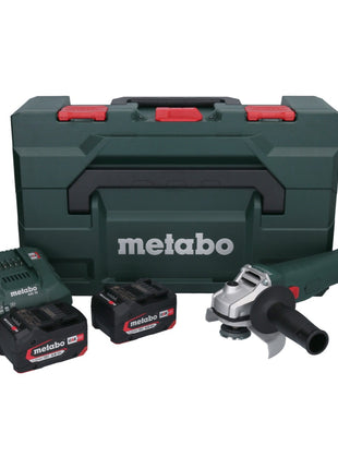 Metabo W 18 L 9-125 Akku Winkelschleifer 18 V 125 mm + 2x Akku 4,0 Ah + Ladegerät + metaBOX ( 602247510 )