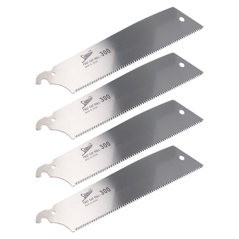 Shogun 4x NOKOGIRI Zugsägeblatt Holzsägeblatt Set 300 mm 13 Zoll ( 4x PIS/OK-300 ) Induktiv gehärtet für Shogun NOKOGIRI Japansäge - Made in Japan - Toolbrothers