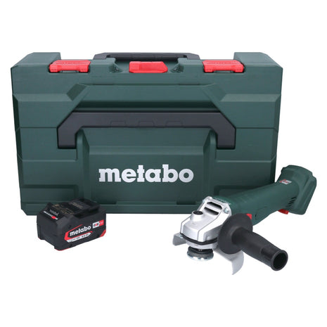 Amoladora angular a batería Metabo W 18 7-125 18 V 125 mm + 1x batería 4,0 Ah + metaBOX - sin cargador