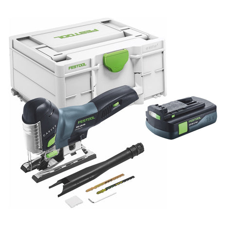 Festool CARVEX PSC 420-Basic akumulatorowa wyrzynarka wahadłowa 18 V 120 mm bezszczotkowa + 1x akumulator 3,0 Ah + Systainer - bez ładowarki