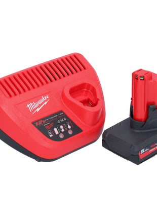 Milwaukee Milwaukee M12 GG-501 Batterie pompe à graisse 12 V 562 bar + 1x batterie 5,0 Ah + chargeur