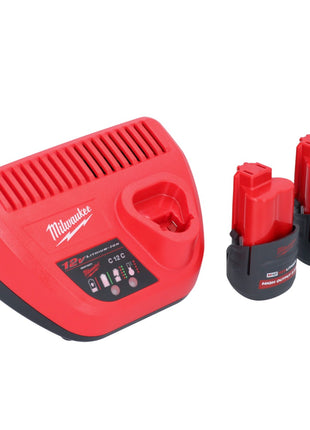 Pistola engrasadora a batería Milwaukee M12 GG-252 12 V 562 bar + 2x baterías 2,5 Ah + cargador