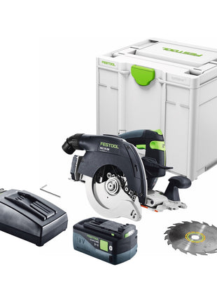 Festool HKC 55 EB-Basic Akku Handkreissäge 18 V 160 mm Brushless + 1x Akku 5,0 Ah + Ladegerät + Systainer - Toolbrothers