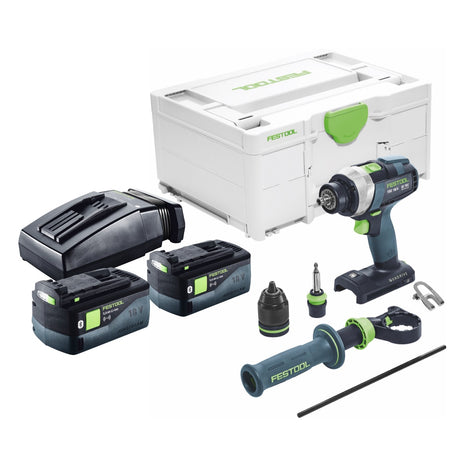 Festool TDC 18/4 I-Basic Akku Bohrschrauber 18 V 75 Nm Brushless + 2x Akku 5,0 Ah + Ladegerät + Systainer - Toolbrothers