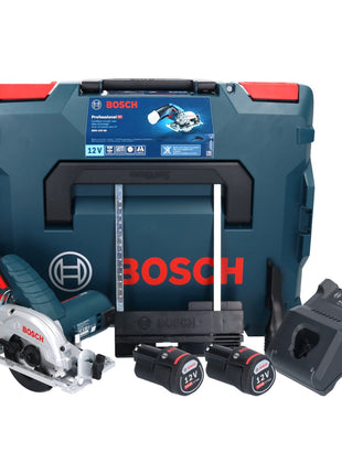 Bosch GKS 12V-26 Professional Akku Handkreissäge 12 V 85 mm + 2x Akku 2,0 Ah + Ladegerät + L-Boxx - Toolbrothers