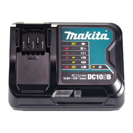 Makita Power Source Kit 4x BL 1021 B rechargeable battery 12 V max. 2.0 Ah CXT ( 4x 197396-9 ) + DC 10 SB charger ( 197363-4 ) + Makpac