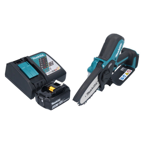 Makita DUC 101 RM1 Akumulatorowa pilarka do przycinania 18 V 10 cm bezszczotkowa + 1x akumulator 4,0 Ah + ładowarka