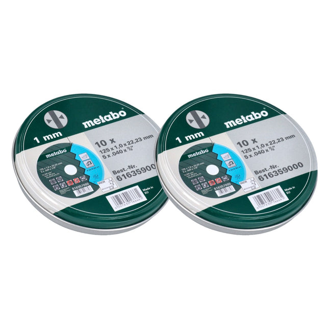 Metabo TF41 Trennscheibe Inox SP 125 x 1,0 x 22,23 mm 20 Stk. ( 2x 616359000 ) - Toolbrothers