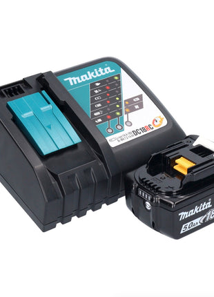 Makita DHP 484 RT1JB Akku Schlagbohrschrauber 18 V 54 Nm Brushless Schwarz + 1x Akku 5,0 Ah + Ladegerät + Makpac - Toolbrothers