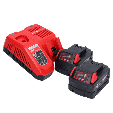 Amoladora angular a batería Milwaukee M18 FSAG115X-402X 18 V 115 mm sin escobillas + 2x baterías 4,0 Ah + cargador