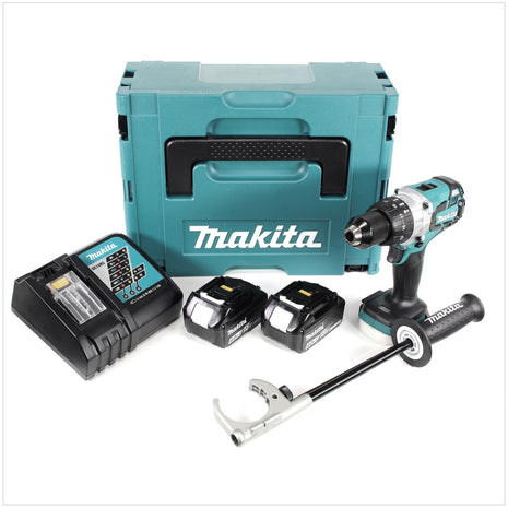 Makita DHP 481 RMJ 18 V Akku Schlagbohrschrauber Brushless 115 Nm im Makpac mit 2x 4Ah Li-Ion Akku und Ladegerät - Toolbrothers