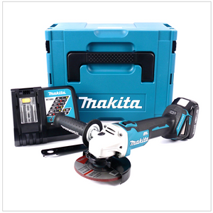 Makita DGA 504 RY1J Akku Winkelschleifer 18V 125mm Brushless + 1x Akku 1,5Ah + Ladegerät + Makpac