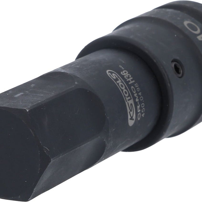 KS TOOLS 1" Kraft-Bit-Stecknuss Innensechskant, lang, 36 mm ( 450.0498 ) - Toolbrothers