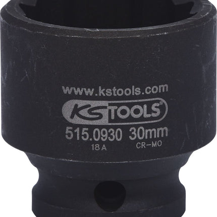 KS TOOLS 1/2" 12-kant-Kraft-Stecknuss, kurz, 30 mm ( 515.0930 ) - Toolbrothers