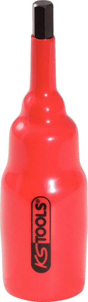 KS TOOLS Llave de vaso con punta de 1/2' y aislamiento protector para tornillos con encastre hexagonal, 10 mm, largo 95 mm ( 117.1155 )