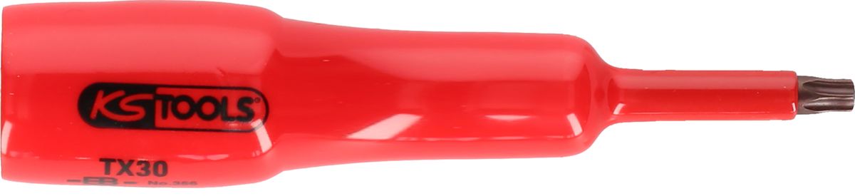 KS TOOLS 1/2" Bit-Stecknuss mit Schutzisolierung für Torx-Schrauben, T30, lang ( 117.2447 )