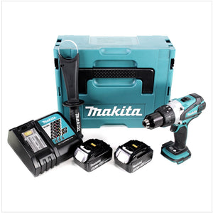 Makita DDF 458 RMJ 18V Akku Bohrschrauber 91 Nm im Makpac mit 2x BL1840 B 4,0 Ah Akkus und DC18RC Ladegerät