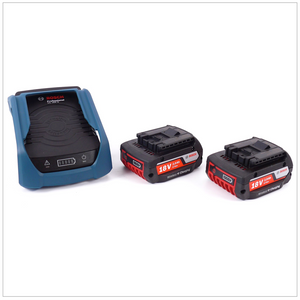 Bosch GAL 1830 W Wireless / Kabellos Akku Schnellladegerät + 2x Bosch GBA 18V 2,0 Ah MW-B Akkus