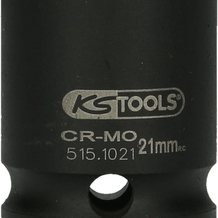 KS TOOLS 1/2" Sechskant-Kraft-Stecknuss, kurz, 21mm ( 515.1021 ) - Toolbrothers