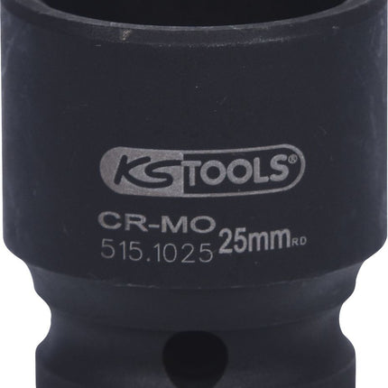 KS TOOLS 1/2" Sechskant-Kraft-Stecknuss, kurz, 25mm ( 515.1025 )