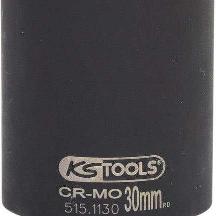 KS TOOLS 1/2" Sechskant-Kraft-Stecknuss, lang, 30mm ( 515.1130 ) - Toolbrothers