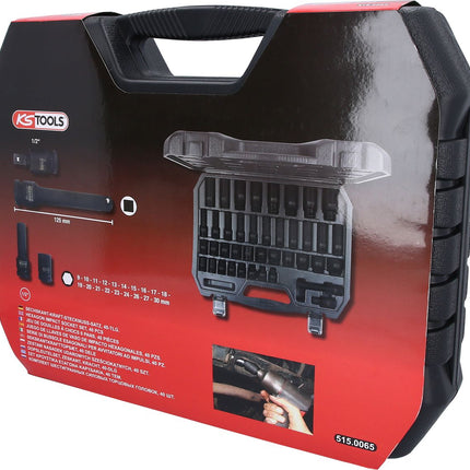 KS TOOLS 1/2" Sechskant-Kraft-Stecknuss-Satz, 40-tlg ( 515.0065 )