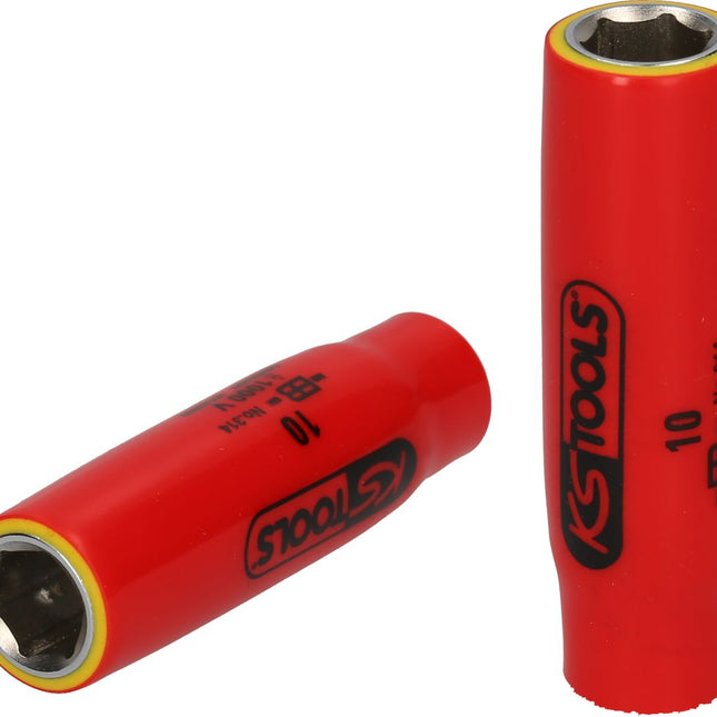 KS TOOLS 1/4" Stecknuss mit Schutzisolierung, 10mm, lang ( 117.2347 )