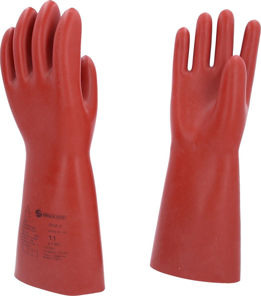KS TOOLS Elektriker-Schutzhandschuh mit mechanischen und thermischen Schutz, Größe 11, Klasse 2, rot ( 117.0011 )