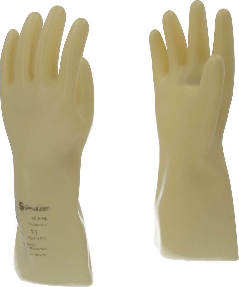KS TOOLS Elektriker-Schutzhandschuh mit Schutzisolierung, Größe 11, Klasse 00, weiß ( 117.0049 )