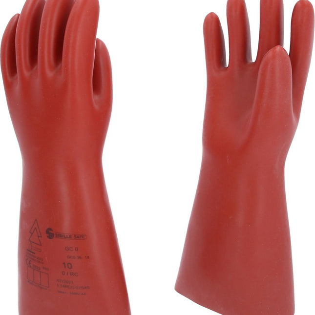 KS TOOLS Guanto di protezione da elettricista con protezione meccanica, taglia 10, classe 0, rosso ( 117.0069 )