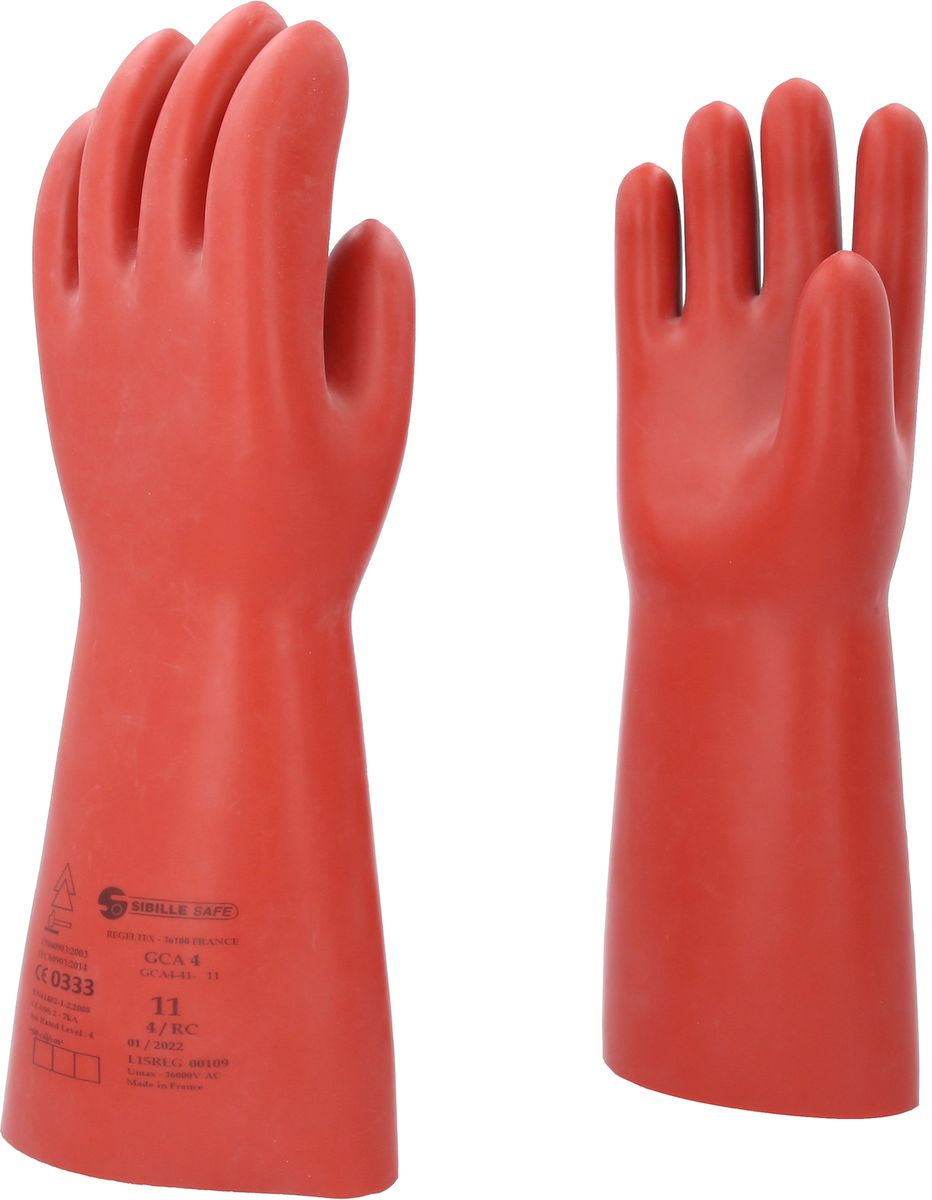KS TOOLS Elektriker-Schutzhandschuh mit mechanischen und thermischen Schutz, Größe 11, Klasse 4, rot ( 117.0100 )