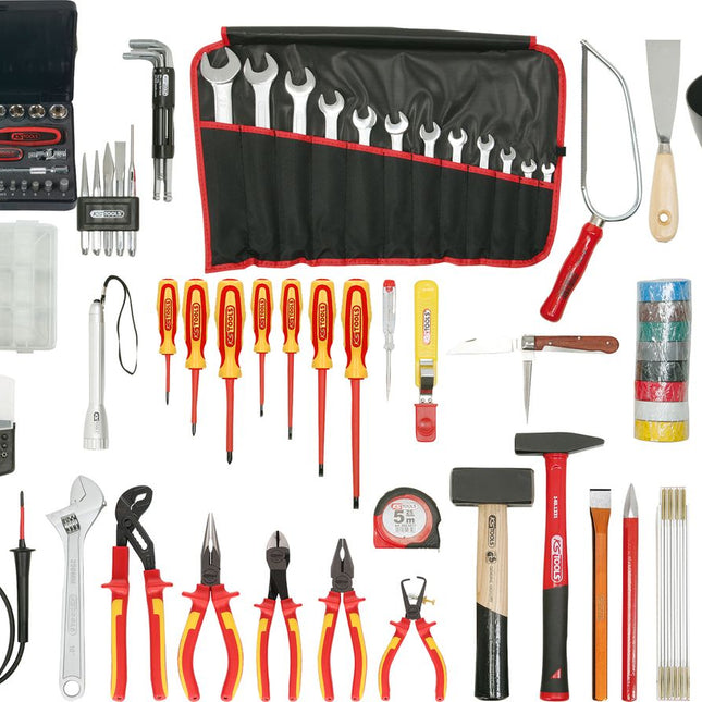 KS TOOLS Premium Elektriker-Werkzeugkoffer, Nylontasche, 132-tlg ( 117.0190 )
