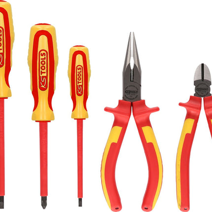 KS TOOLS ERGOTORQUE VDE Zangen- und Schraubendreher-Satz, 5-tlg Variante 1 ( 117.1170 ) - Toolbrothers
