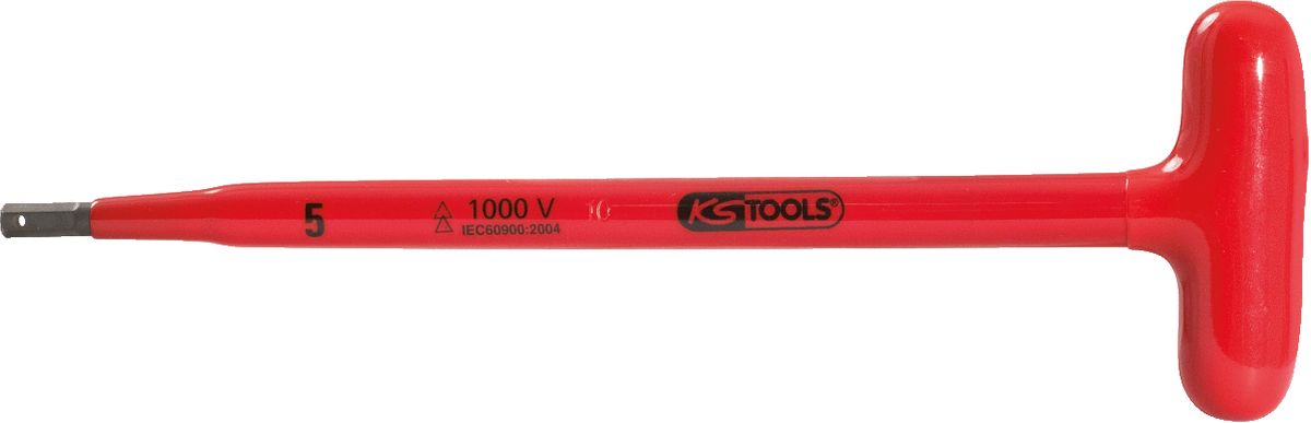 KS TOOLS T-Griff-Innensechskant-Stiftschlüssel mit Schutzisolierung, 10x300mm ( 117.1691 )