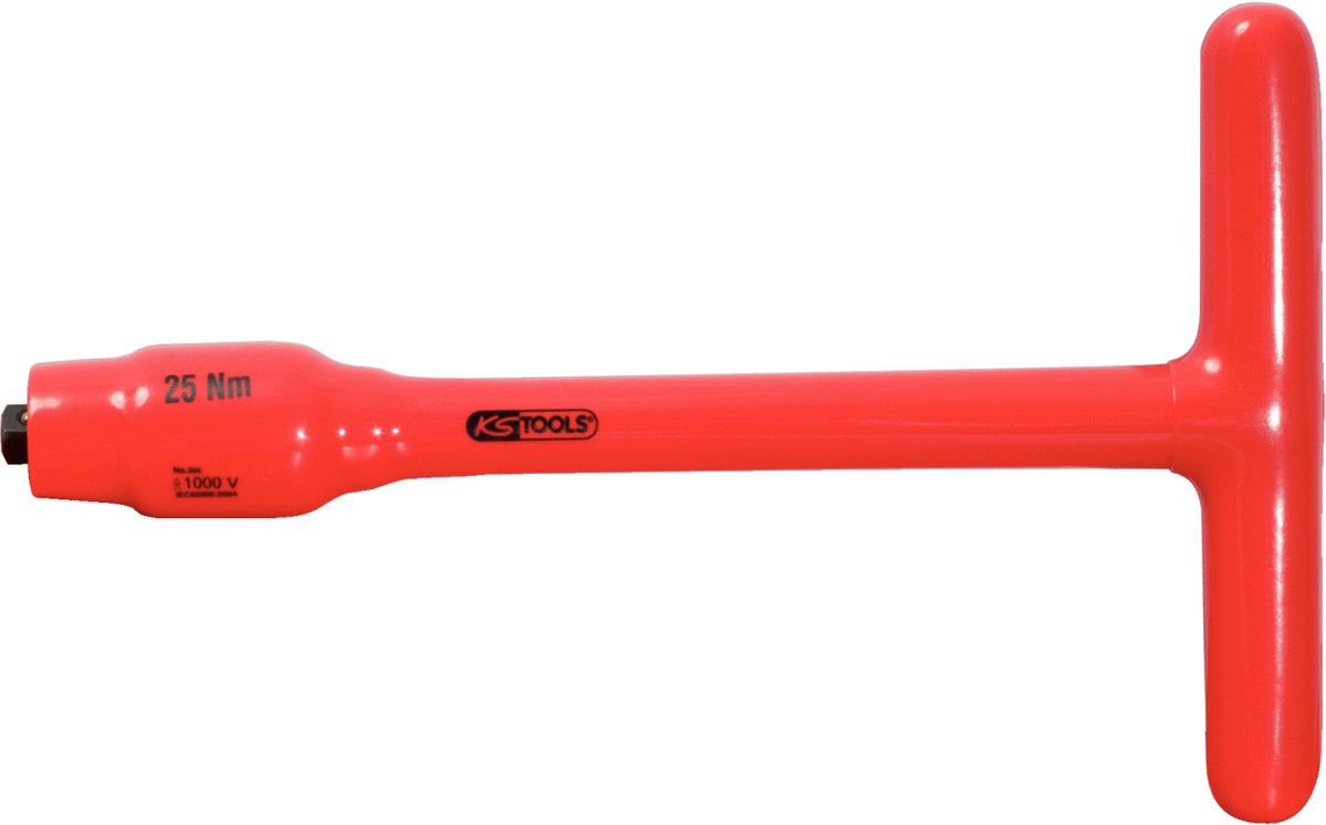 KS TOOLS 3/8" Festeingestellter T-Griff-Drehmomentbegrenzer mit Schutzisolierung, 25Nm ( 117.3808 )
