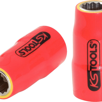 KS TOOLS 3/8" Stecknuss mit Schutzisolierung, 12mm ( 117.3837 ) - Toolbrothers