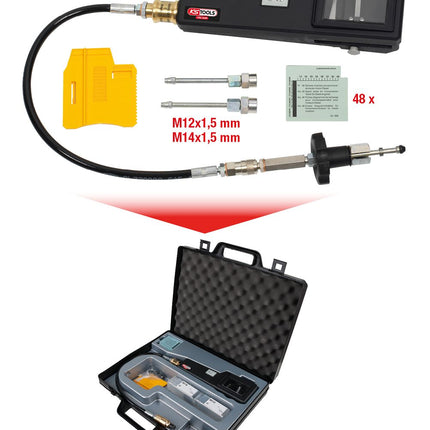 KS TOOLS Kompressions-Druckprüfgerät für Dieselmotoren mit Diagrammschreiber, 53-tlg ( 150.1656 ) - Toolbrothers