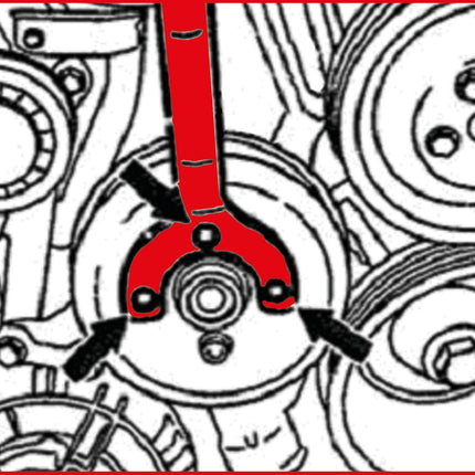 KS TOOLS Viscolüfterschlüssel für Mercedes ( 150.3008 ) - Toolbrothers